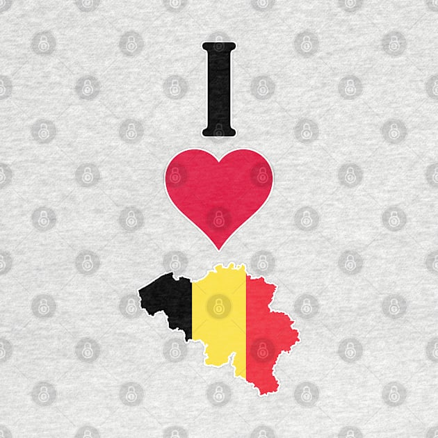 I Love Belgium Vertical I Heart Country Flag Map by Sports Stars ⭐⭐⭐⭐⭐